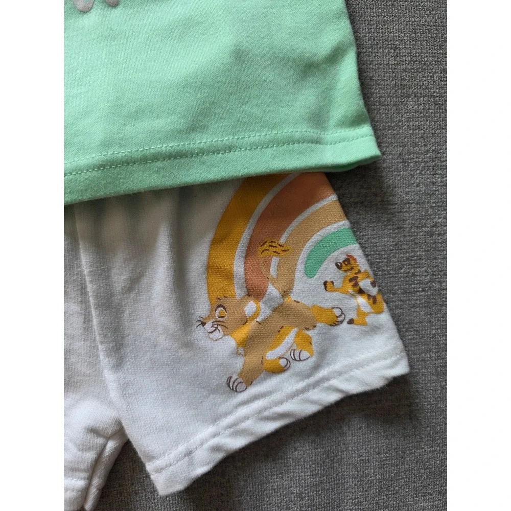 Disney Baby Lion King Simba‎ Born To Be Brave T-Shirt and Shorts Set Mint 6M